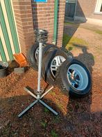 16 inch velgen met winterbanden - kunnen nog een ronde mee, Ophalen, Gebruikt, 16 inch, Banden en Velgen