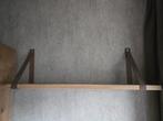 Wandplank met lederen ophangsysteem 100x19.5x3cm, Ophalen of Verzenden
