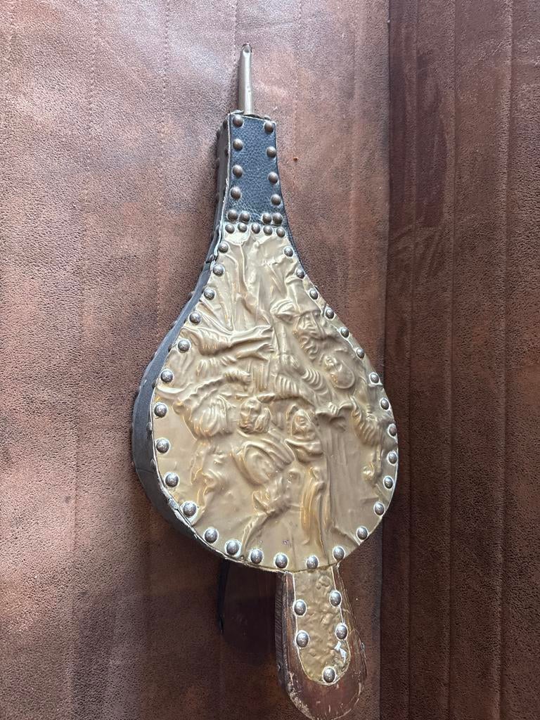 Antieke blaasbalg met messing reliëf, Ophalen, Gebruikt, Vrijstaande haard, Overige soorten