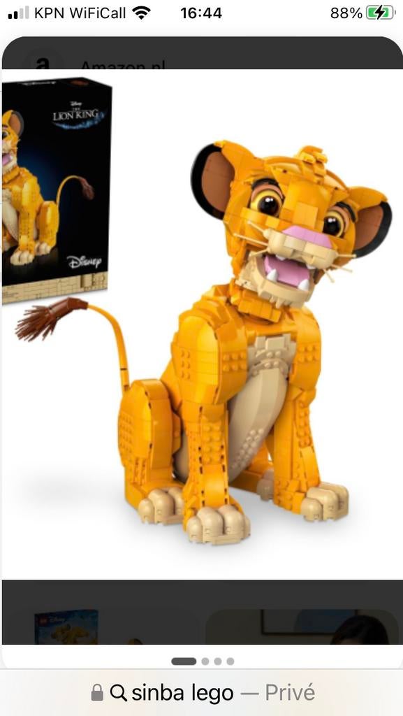 Lego simba 43247, Ophalen of Verzenden, Zo goed als nieuw