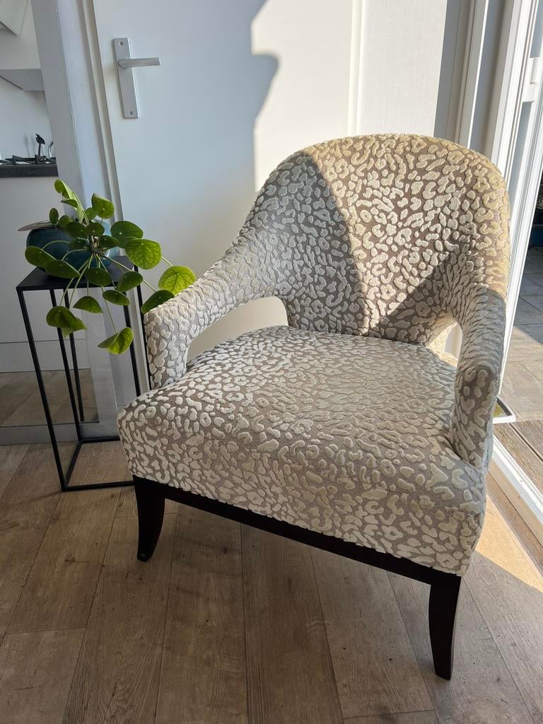 EXCLUSIEVE La Donna Fauteuil Custom Made relax stoel print, Ophalen of Verzenden, Zo goed als nieuw, 75 tot 100 cm