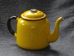 Vintage geel ge-emailleerde theepot, Antiek en Kunst, Ophalen of Verzenden