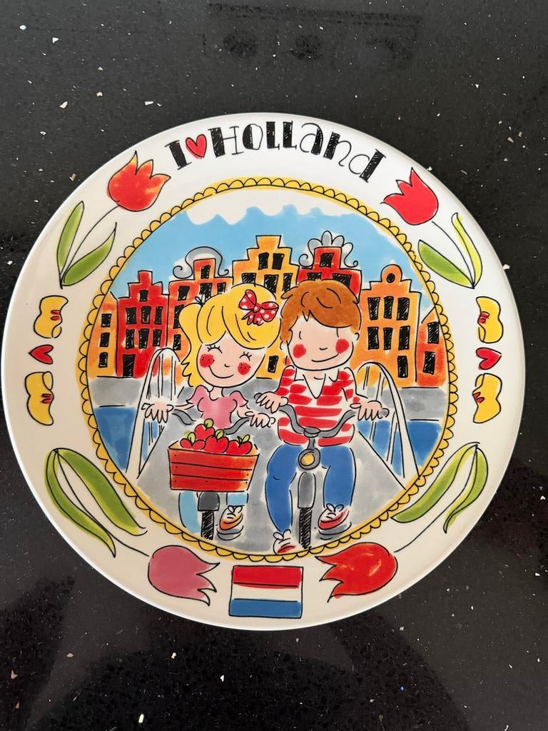 Grote Blond Amsterdam serveerschaal 'I Love Holland', Ophalen