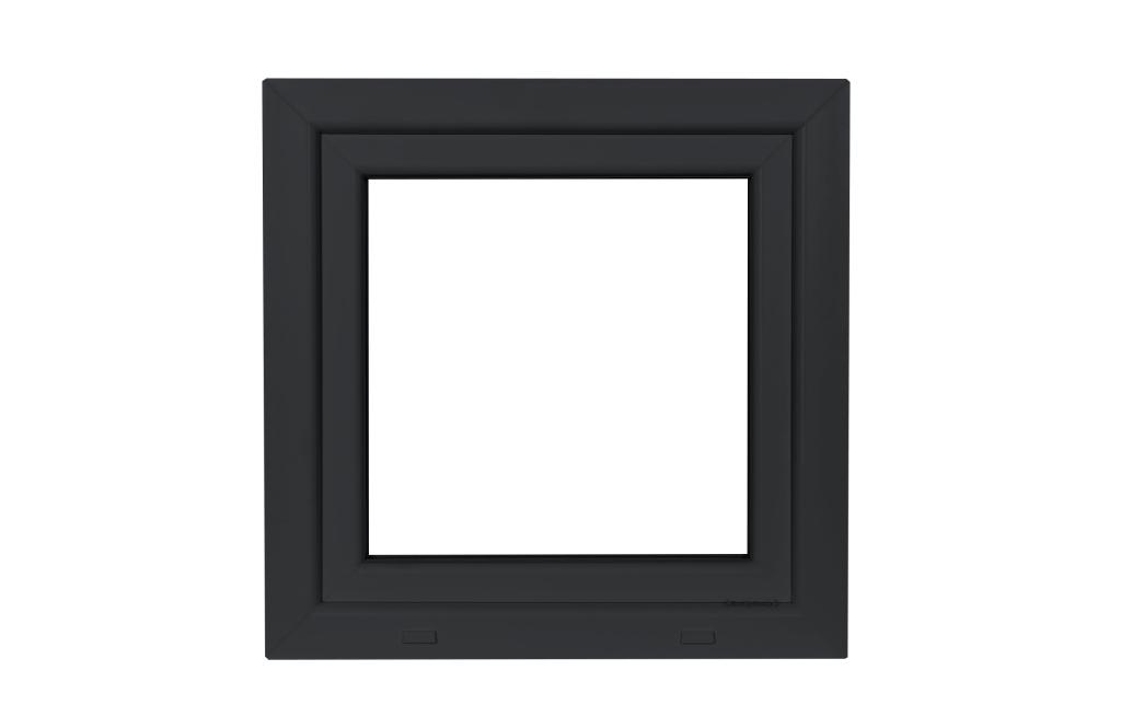 Kunststof Kozijn Draaikiep 60 X 60 Cm Mat Zwart RAL 9005