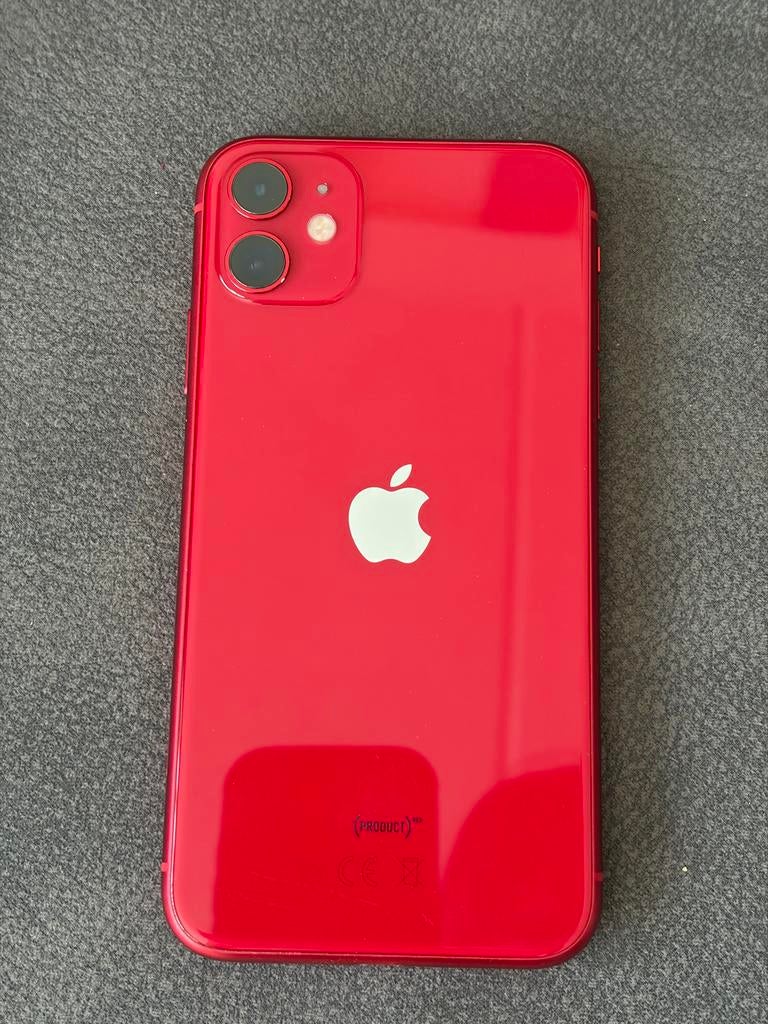Apple iPhone 11 Rood - 128GB - Gebruikt, Ophalen, 80 %, IPhone 11, Zonder simlock