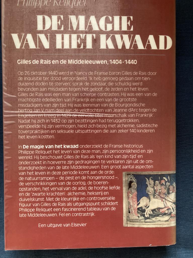 de magie van het kwaad, Boeken, Gelezen, 15e en 16e eeuw, Europa, Philippe Reliquet