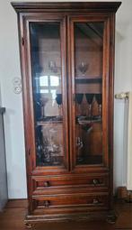 Vitrine kast antiek, Huis en Inrichting, Kasten | Vitrinekasten, Ophalen, 25 tot 50 cm, 150 tot 200 cm