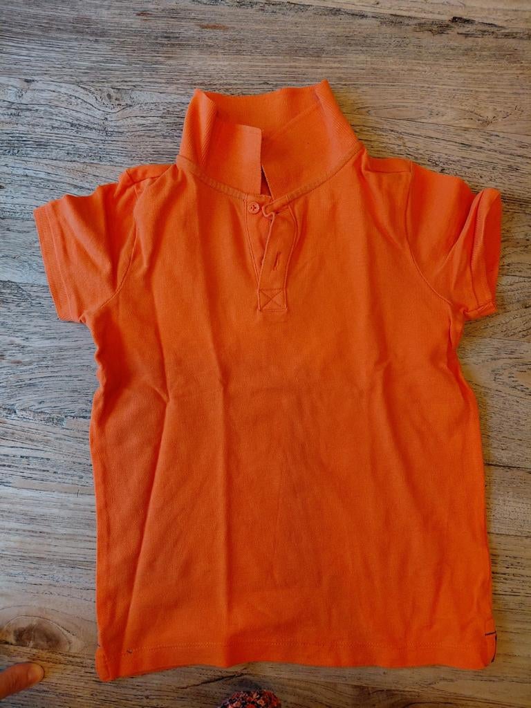 Oranje Hema T-shirt maat 122/128, Kinderen en Baby's, Kinderkleding | Maat 128, Ophalen, Gebruikt, Jongen, Shirt of Longsleeve