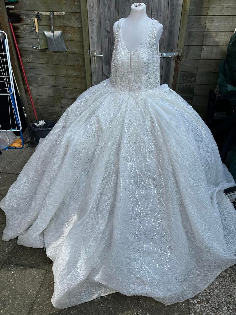 Trouwjurk, Ophalen of Verzenden, Zo goed als nieuw, Wit, Trouwjurk