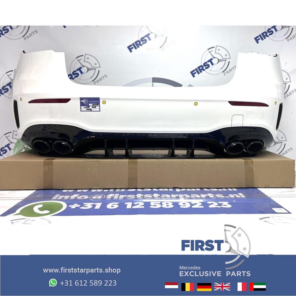 W177 A45s ACHTERBUMPER A KLASSE 2023 A45 S AMG WIT AERO PERF, Gebruikt, -, Ophalen of Verzenden, Achter