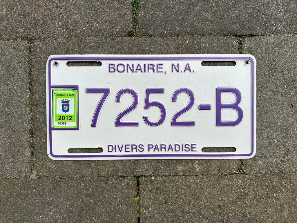 Te koop nummerbord uit Bonaire, Verzamelen, Ophalen of Verzenden, Zo goed als nieuw