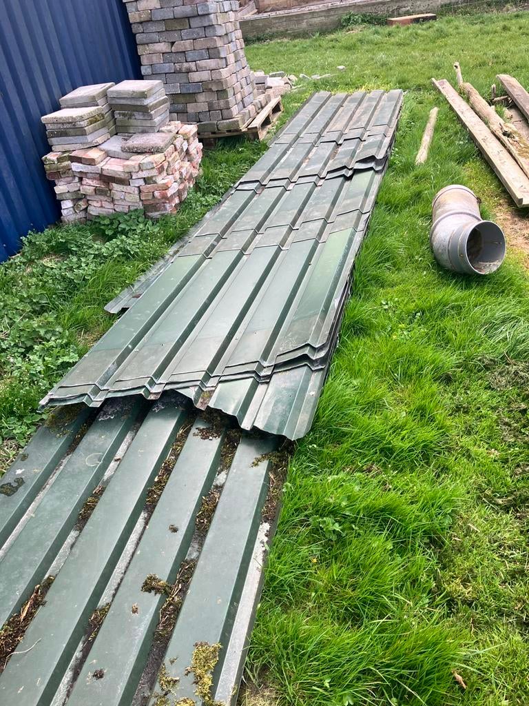 Damwand platen donkergroen, teab, Ophalen, Gebruikt, Overige materialen