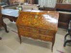 Oer 09012 antiek Lodewijk de 15de klepbureau met inlegwerk, Ophalen