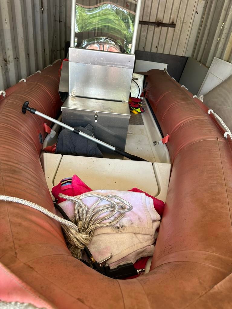 Zodiac 420 pro, Watersport en Boten, Rubberboten, Ophalen, Zo goed als nieuw