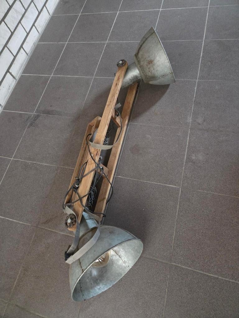 industriële lamp, Huis en Inrichting, Lampen | Hanglampen, Ophalen, Zo goed als nieuw, Minder dan 50 cm