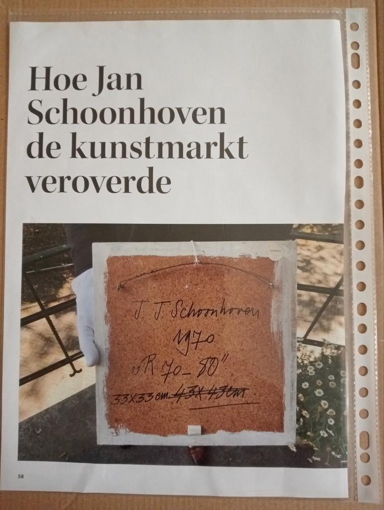 Jan Schoonhoven Zero Nul artikel, Ophalen of Verzenden, 1980 tot heden