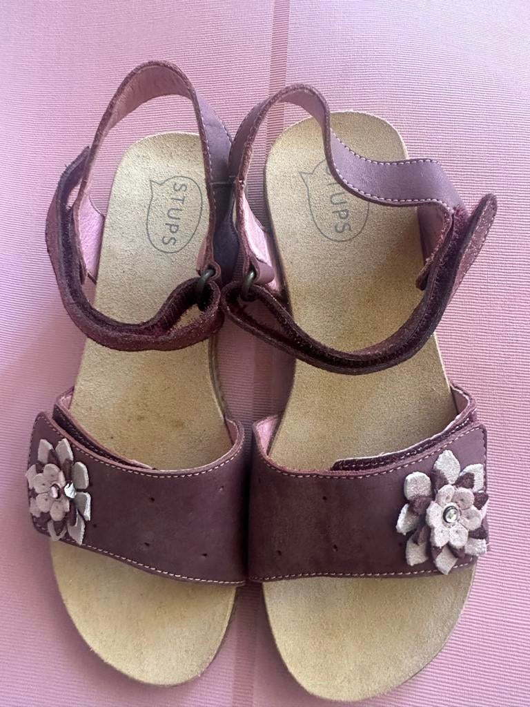 Nieuwe paarse leren sandaaltjes - Maat 34, Kinderen en Baby's, Kinderkleding | Schoenen en Sokken, Verzenden, Nieuw, Meisje, Schoenen