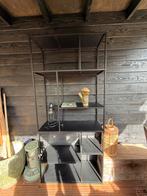 Zwart metalen stellingkast, Ophalen, Gebruikt