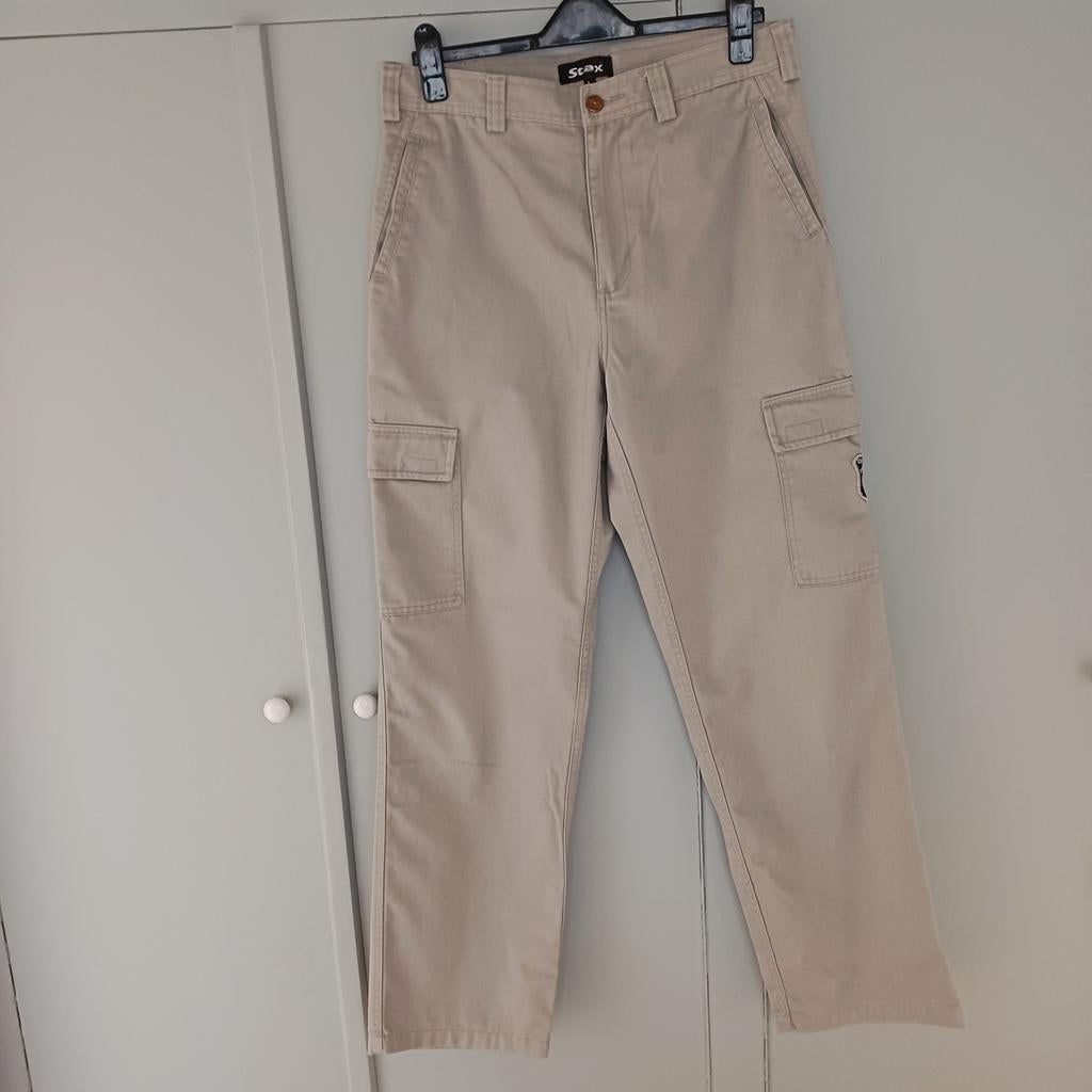 Heren/jongens zomerbroek. Maat L, merk Stax, Kleding | Heren, Ophalen of Verzenden, Zo goed als nieuw, Beige, Stax