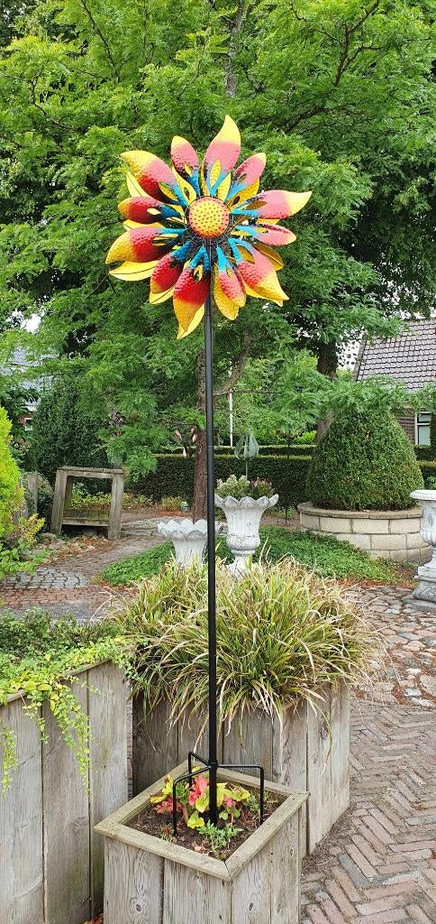 WINDMOLEN / VUURBLOEM / windspinner, Tuin en Terras, Windwijzers en Windmolens, Huis en tuin decoratie Marie, Nieuw, Info@huisentuindecoratiemarie.nl