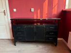 Uniek Industrieel Dressoir / Werkbank met Lades, Ophalen, Gebruikt, 100 tot 150 cm, Metaal
