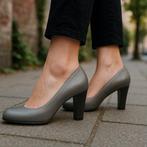 Noë pumps maat 42 grijs Natalia "stone" echt leer hak 8 cm, Pumps, Verzenden, Noë, Zo goed als nieuw