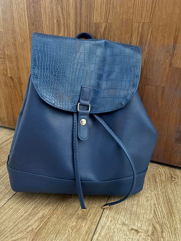 Blauwe set rugtas met portomonee en telefoontasje, Overige merken, 25 tot 40 cm, Nieuw, Ophalen of Verzenden
