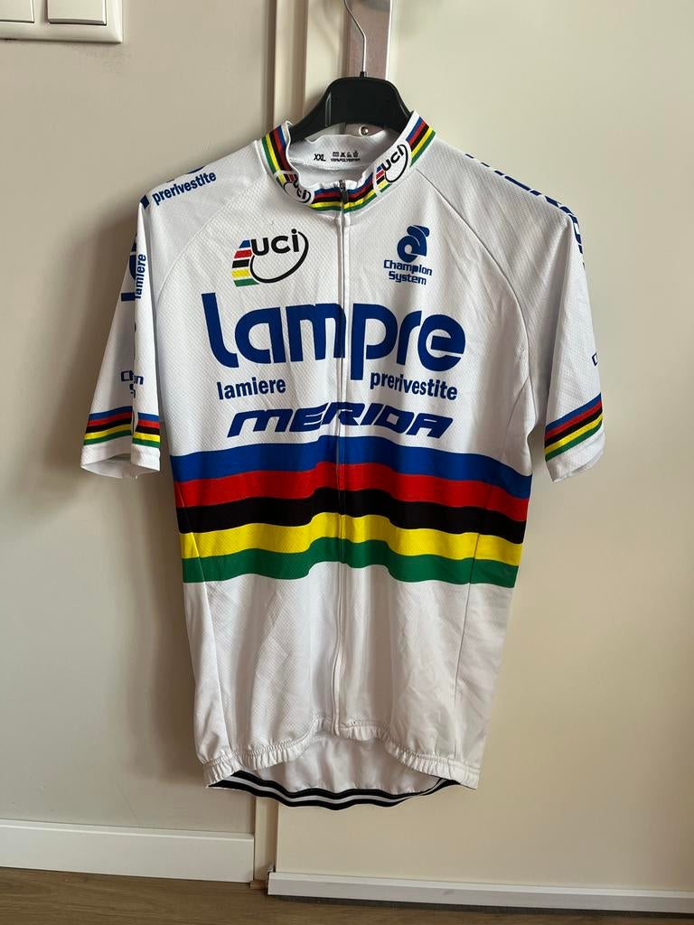 Lampre Merida UCI Wereldkampioen Wielershirt XXL, Ophalen of Verzenden, Zo goed als nieuw, Bovenkleding, Heren