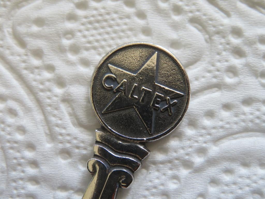 Lepeltje Logo Caltex (benzinestations), Verzamelen, Verzenden, Gebruikt, Overige materialen, Bestek