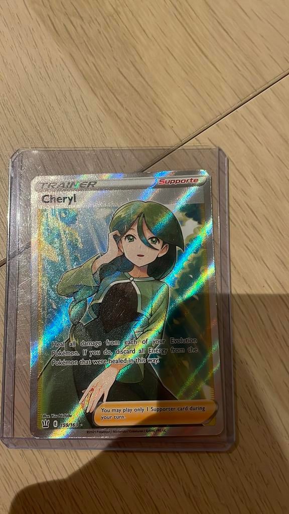 Pokemon kaart cheryl trainer, Ophalen of Verzenden, Zo goed als nieuw