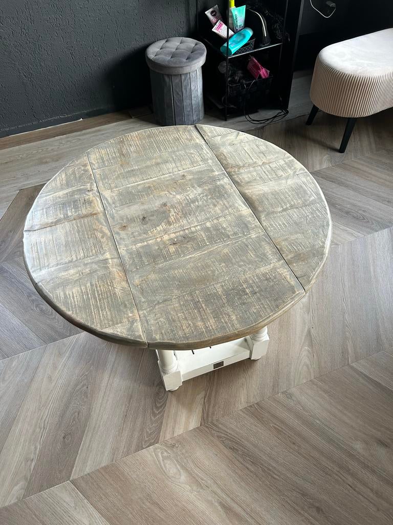 Riviera Maison inklapbare tafel, Huis en Inrichting, Tafels | Eettafels, Ophalen of Verzenden, Gebruikt, Rond, Overige houtsoorten