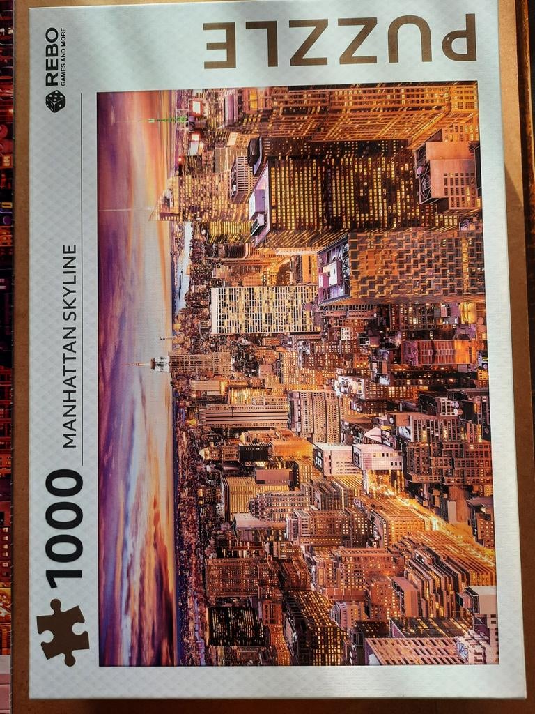 Manhattan Skyline puzzel 1000 stukjes, Hobby en Vrije tijd, Denksport en Puzzels, Ophalen, 500 t/m 1500 stukjes, Zo goed als nieuw