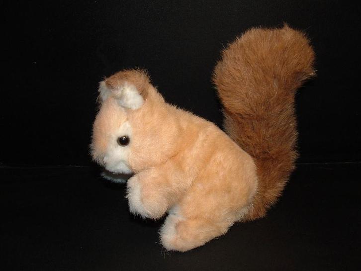 NESTLE NUTS EEKHOORN VINTAGE PLUCHE ECRU/BEIGE GEMELEERD, Kinderen en Baby's, Speelgoed | Knuffels en Pluche, Zo goed als nieuw