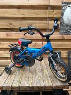Blauwe kinderfiets met zijwieltjes, Ophalen, Gebruikt, Minder dan 16 inch, Zijwieltjes