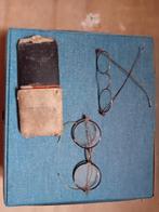 2 vintage retro bril brillen 1 oude brillenkoker, Ophalen