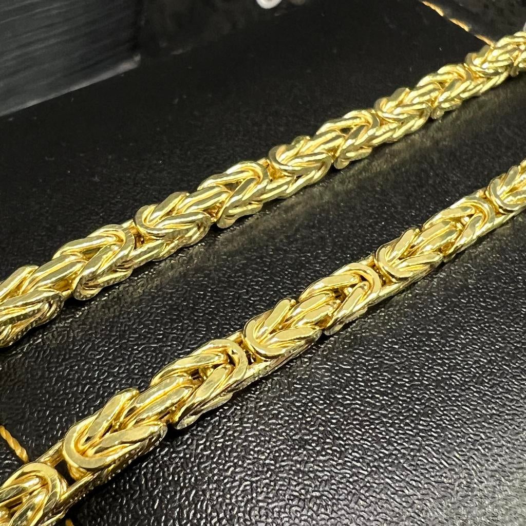 14k gouden massiefe koningsketting, Sieraden, Tassen en Uiterlijk, Kettingen, Ophalen of Verzenden, Nieuw, Goud, Goud