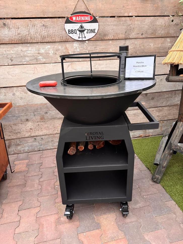 Plancha Maestro 80cm, Tuin en Terras, Houtskoolbarbecues, Nieuw, Met accessoires, Ophalen