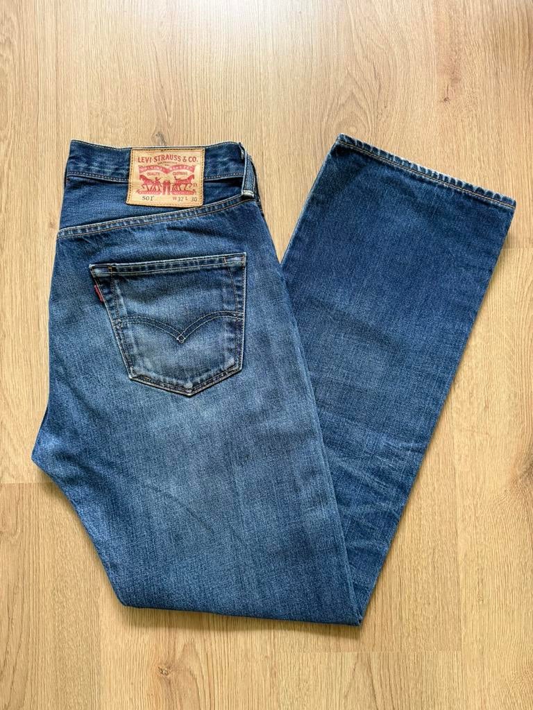 Levi’s 501 Jeans Blauw - Maat W32 L30, Ophalen of Verzenden, Gedragen, Blauw, W32 (confectie 46) of kleiner