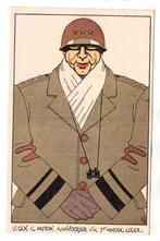Generaal Patton USA 2e Wereldoorlog Cartoon, Verzenden, 1920 tot 1940, Ongelopen, Sterren en Beroemdheden