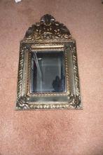 Spiegel - Latoenkoper - Barokstijl - H60xB33xD7cm, Antiek en Kunst, Ophalen, Rechthoekig, Minder dan 50 cm, Minder dan 100 cm