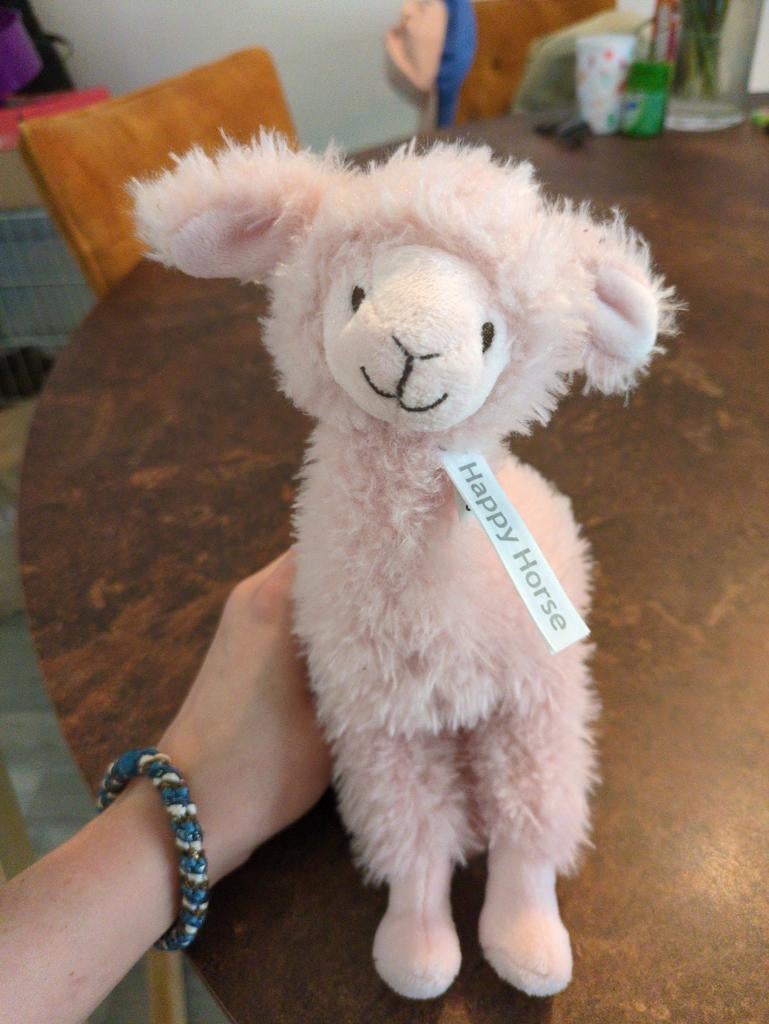 Roze Happy Horse lama knuffel, Ophalen of Verzenden