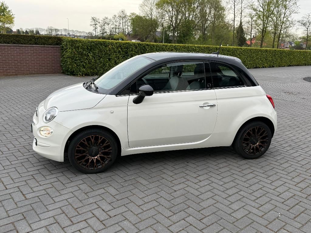 Fiat 500 1.2 69pk 2019 Wit 120th Edition, Voorwielaandrijving, Stof, Navigatiesysteem, 4 cilinders