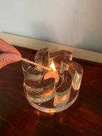 Vintage Georgshütte Glazen Rechaud brutalist jaren '70, Antiek en Kunst, Ophalen of Verzenden, Glas