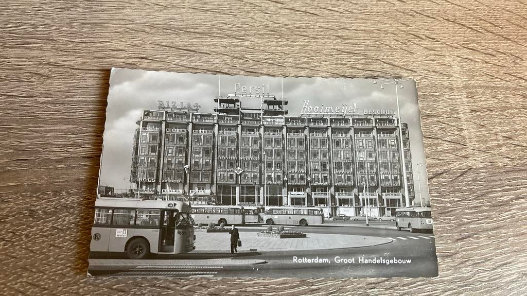 Oude ansichtkaart Rotterdam 1961 Persil Hooimeijer, Verzamelen, Ophalen of Verzenden, 1960 tot 1980, Gelopen, Zuid-Holland