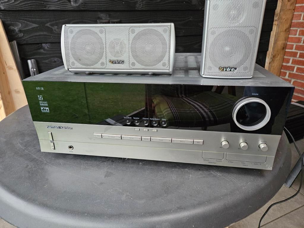 Harman Kardon AVR130 + Infinity speakerset, Audio, Tv en Foto, Home Cinema-sets, Gebruikt, 70 watt of meer, 5.1-systeem, Overige spelers