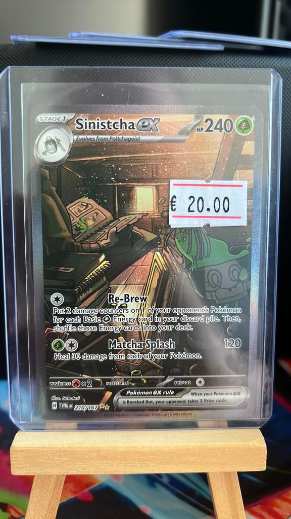 Pokémon TCG: Sinistcha ex (210/167) - Obsidian Flames, Ophalen of Verzenden, Zo goed als nieuw, Losse kaart