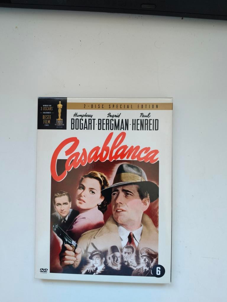 Casablanca  1942 ‧ Romantiek/Oorlog ‧ 1 u 42 m, Verzenden, Zo goed als nieuw, Actie en Avontuur, 1940 tot 1960