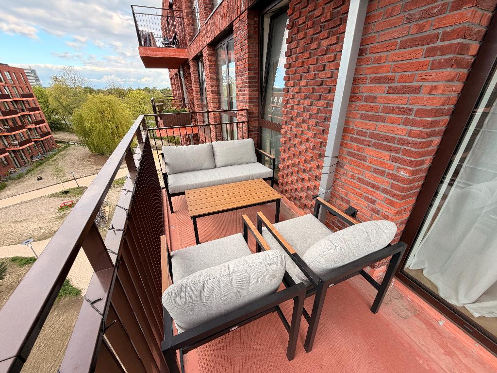 Loungeset JYSK/Jutlandia BEJSTRUP (grijs) – bijna nieuw, Ophalen, 4 zitplaatsen, Aluminium, Loungeset