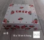 nr 6  Decoratieve theedoos met rozenmotief, Ophalen of Verzenden