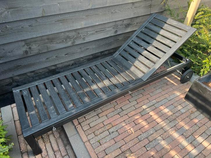 NÄMMARÖ ikea ligbed, Tuin en Terras, Ligbedden, Gebruikt, Hout, Verrijdbaar, Ophalen